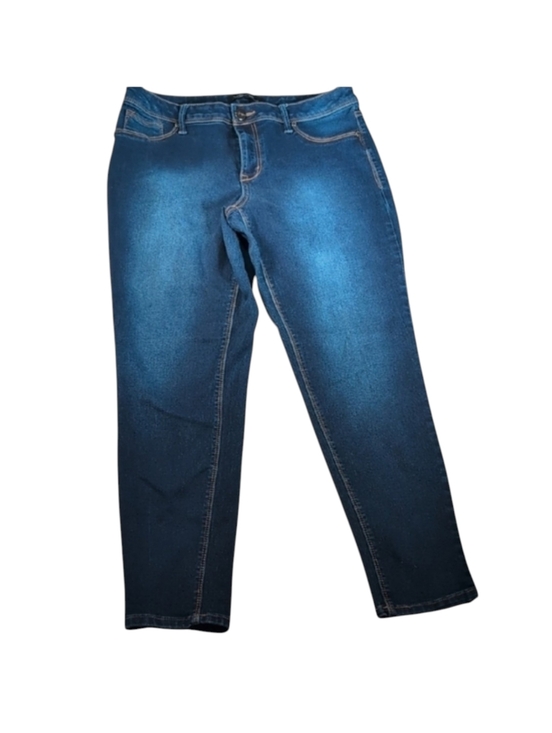 Ag Adriano Goldschmied Denim - AG Denim Dark Wash Straight Leg Jeans Size 14P Petite